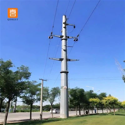 33kV galvanize Iron Steel Monopole Tower