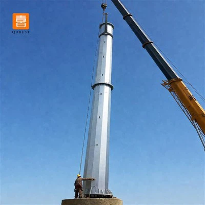 Hot plonje galvanised Single Tib Steel tiyo Tower